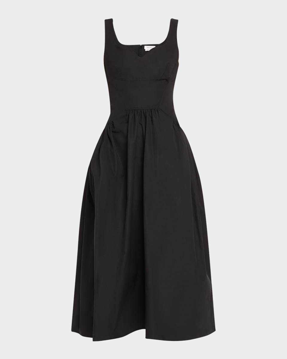 Sweetheart Sleeveless Fit-&-Flare Midi Dress